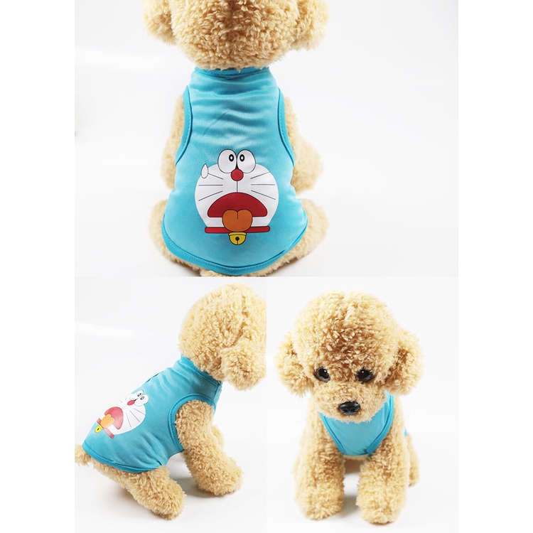 Áo Sát Nách In Họa Tiết Hoạt Hình Dễ Thương Thời Trang Mùa Hè Cho Cún Cưng
