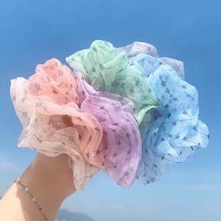 🌟Chun cột tóc Scrunchie voan sao