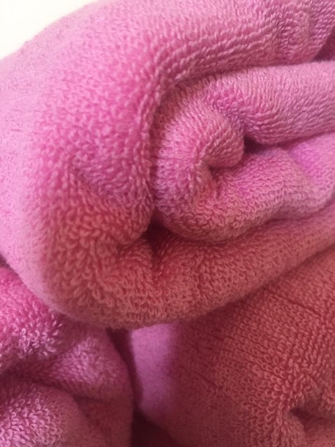 (500gr)Khăn tắm xuất Nhật màu Hồng đậm 500 gram 70x140 cm 100% cotton siêu dày