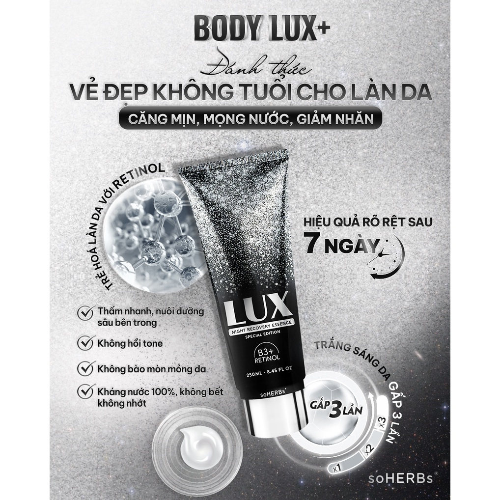 Kem Dưỡng Trắng Ban Đêm SOHERBS Lux Night Recovery Essence 250ml