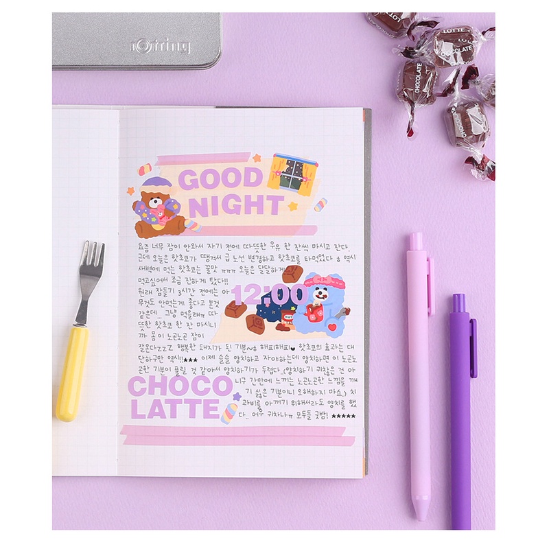 Miếng Dán Hình Gấu Màu Kẹo Dễ Thương Trang Trí Sổ Tay DIY