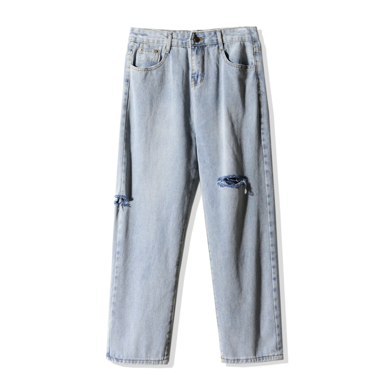 Quần Jeans IFNICEFUTURE Dáng Rộng Phong Cách Hong Kong Cá Tính Thoải Mái Cho Nam