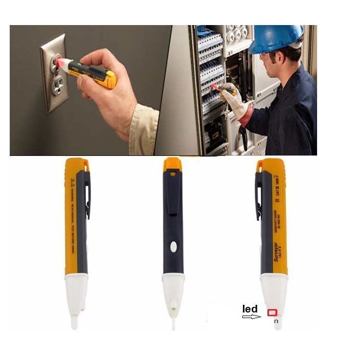 Bút thử điện âm tường cảm ứng thông minh dễ dàng sử dụng kèm 2 pin