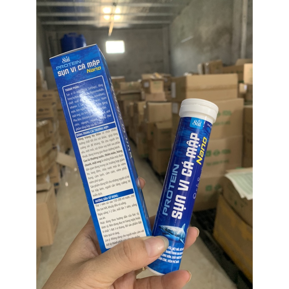 Viên xương khớp Glucosamin Protein Sụn Vi Cá Mập Nano Bổ Sung Canxi, Vitamin K2MK7 -Tái Tạo Sụn Khớp,Giảm Đau ( hộp 20v)
