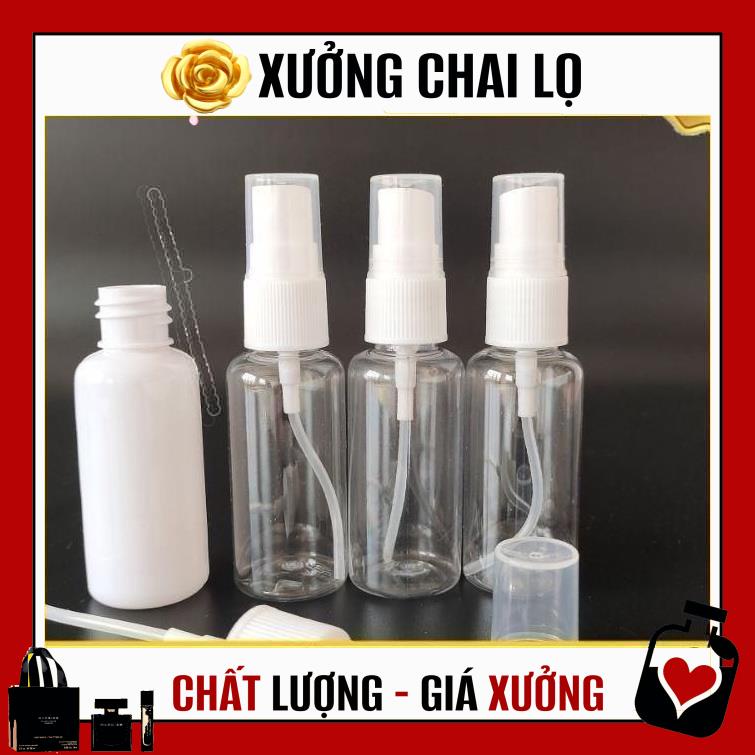 Chai Xịt Phun Sương ❤ TOP GIÁ RẺ ❤ Chai xịt phun sương Trắng sữa 30ml,50ml,100ml đựng mỹ phẩm ,Xưởng Chai Lọ