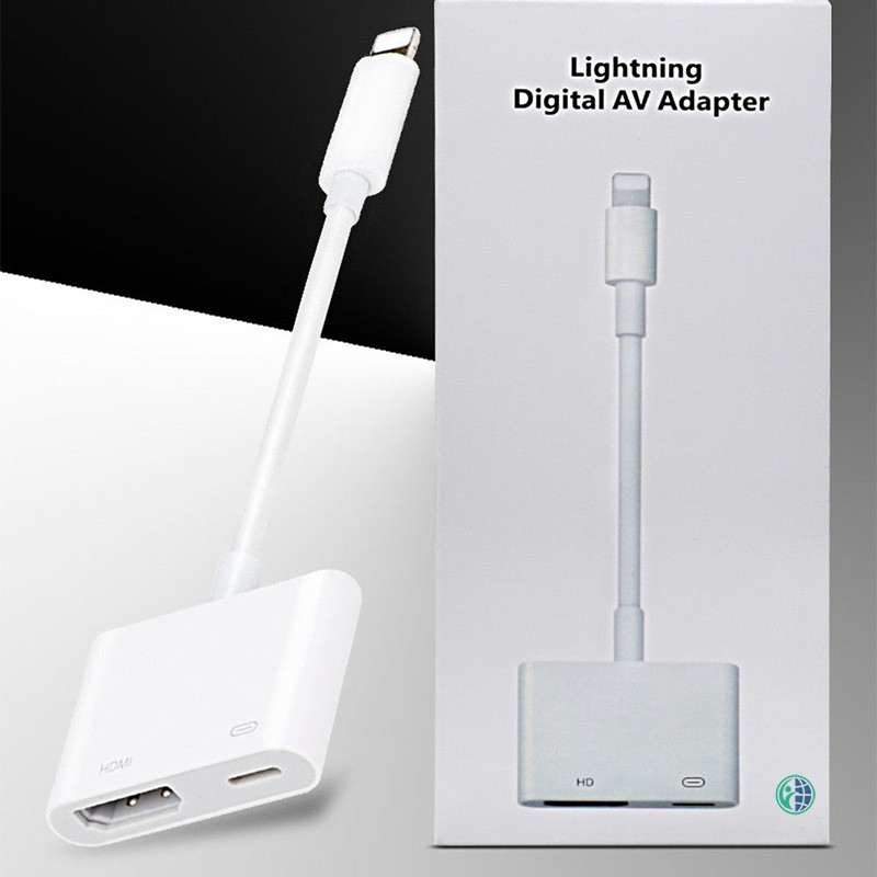 Ready Stock Lightning to HDMI Digital AV TV Cable HD Adapter Compatible With Apple iPhone X 8 7 6 Plus iPad @vn