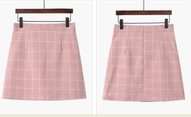 [HÀNG SẴN] Chân váy caro công sở, dạo phố _ 2 màu hồng, xám [MUA 1 TẶNG 1] | BigBuy360 - bigbuy360.vn