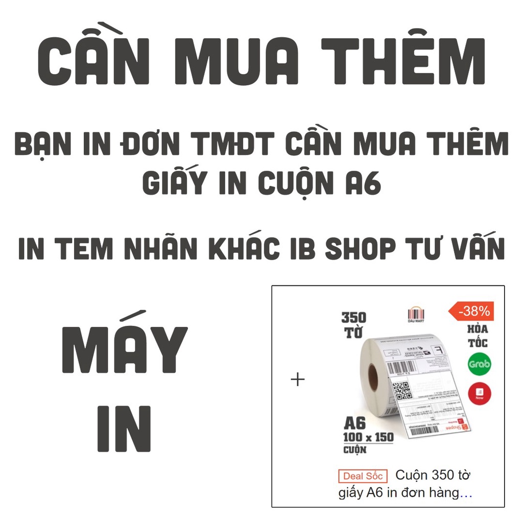 Máy in đơn hàng TMĐT dPos XP470B - DT426B - XP420B - XP490B - GP1324D in phiếu giao hàng tem vận chuyển mã vạch Minicode