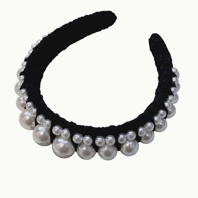 Băng Đô Cài Tóc Hình Vương Miện Đính Ngọc Trai Sang Trọng Cho Nữ