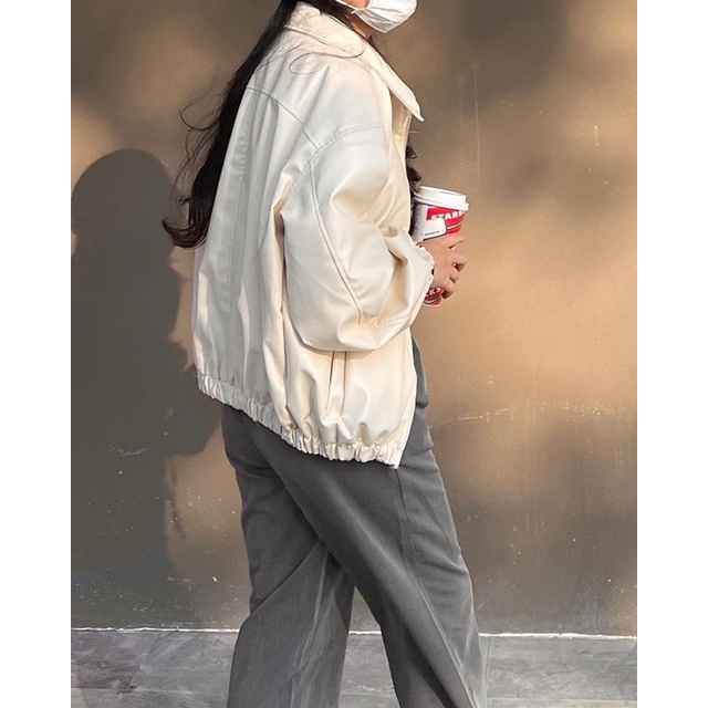 ÁO JACKET DA CHUBBIE chất liệu da 2 lớp, bo chun gấu - CHUBBIE SHRINK Leather Jacket
