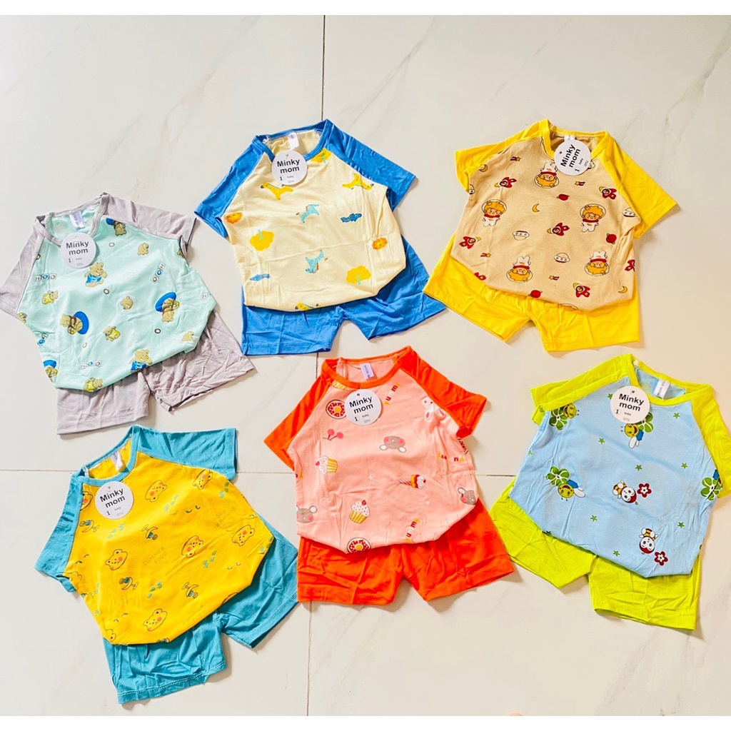Bộ quần áo cộc tay trẻ em thun lạnh cho bé trai bé gái Z35