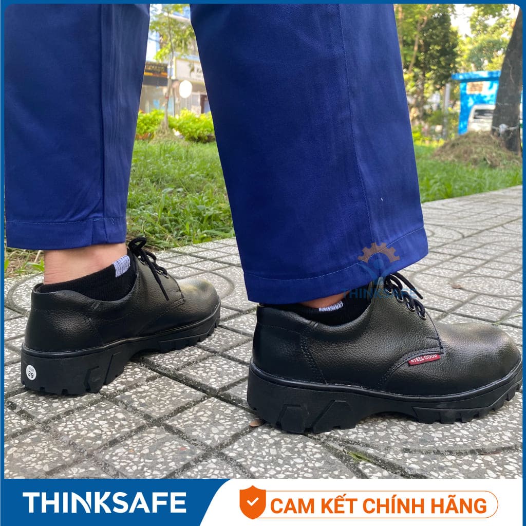 Giày bảo hộ lao động Steel Good da bò thật chống đinh chống va đập giày công trình, giày bảo hộ cao cấp - THINKSAFE