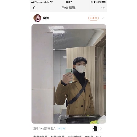 Áo dạ nam dáng dài Hàn Quốc chất đẹp dày mịn