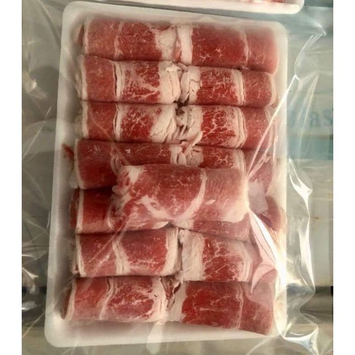Ba chỉ bò Mỹ đóng khay 500g hút chân không