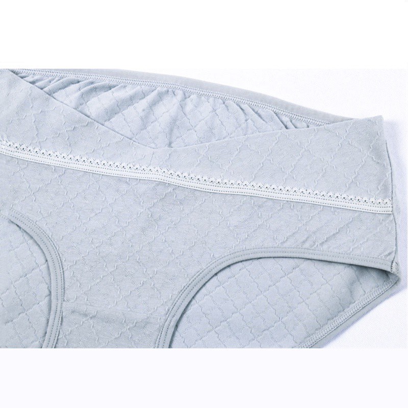 Quần lót cotton lụa eo thấp thoáng khí dưới bụng cho phụ nữ mang thai