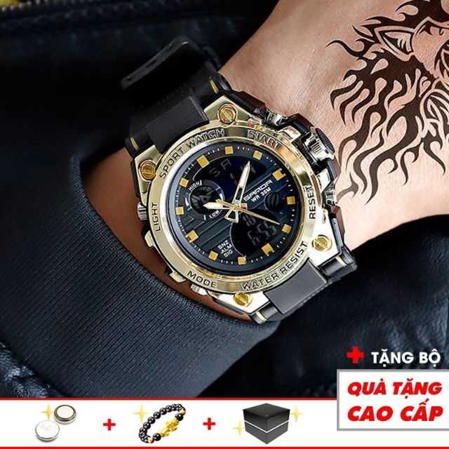 Đồng hồ nam thể thao cực chất máy điện tử đa chức năng chống nước màu vàng cho bạn trẻ năng động Sanda SA007- Vemz Watch