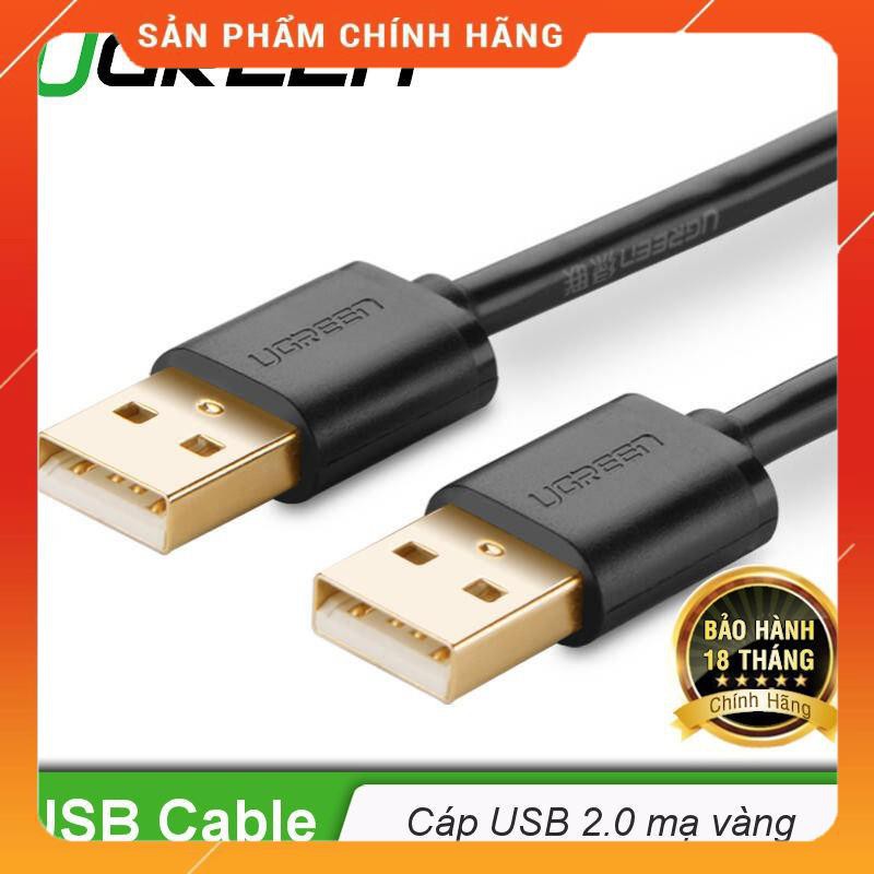 Dây USB 2.0 (đực sang đực) mạ vàng chính hãng UGREEN US102 dailyphukien