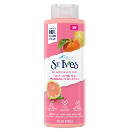 Sữa tắm St ives hương muối biển, yến mạch, cam chanh, huong mơ 473ml