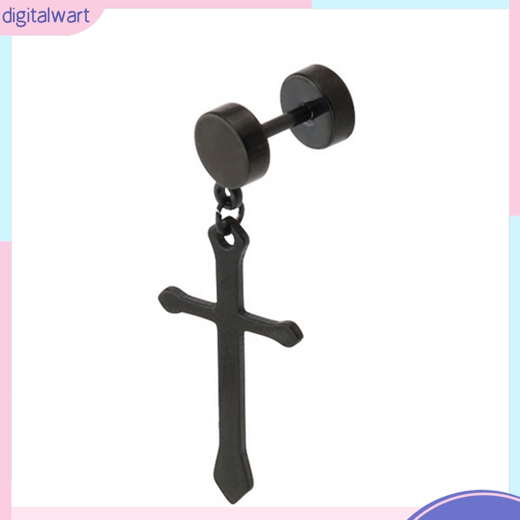 Dg✌❤ 1 Khuyên Tai Thép Titan Hình Thánh Giá