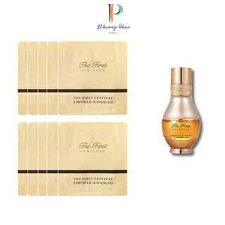 Tinh Chất Vàng Ohui The First Geniture Ampoule Advanced Tái Sinh Da, Phục Hồi Làn Da Hư Tổn, Dưỡng Trắng Sáng 1ml