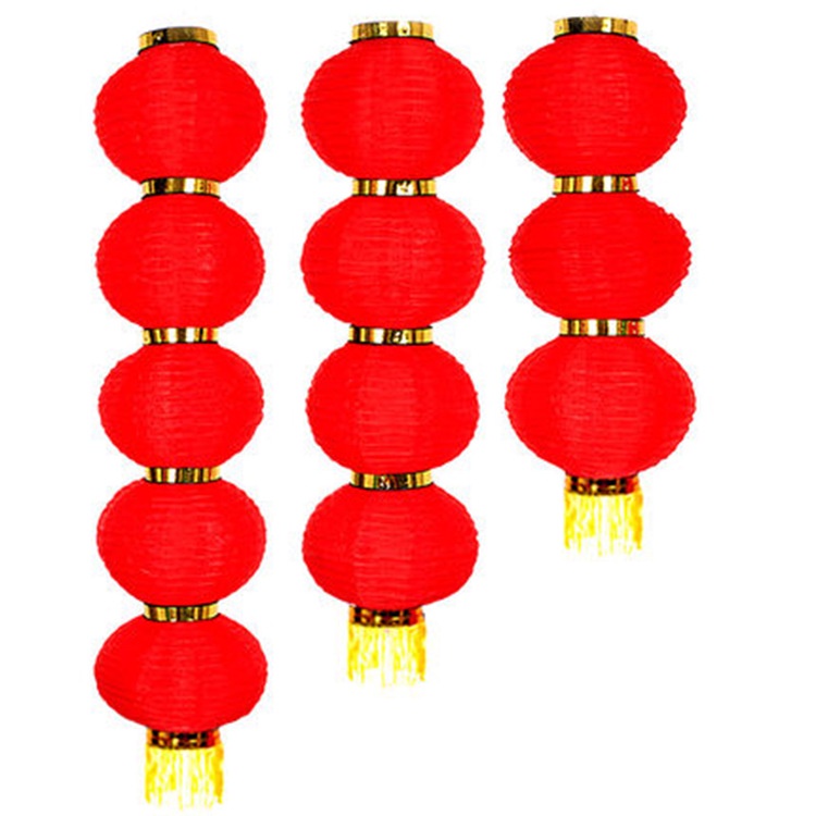 Lồng Đèn May Mắn Treo Trang Trí Năm Mới Phong Cách Trung Hoa