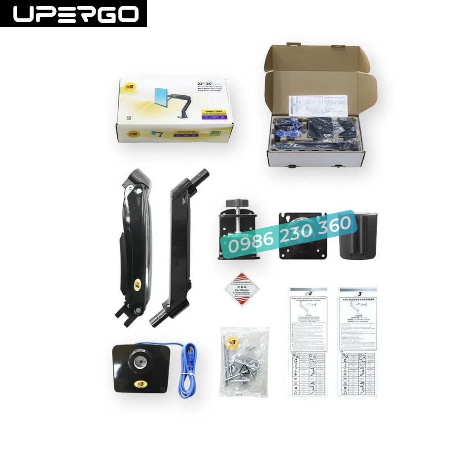 Giá Treo Màn Hình NB-F100A Tải Trọng 12 Kg - Tương Thích Màn 27-34 Inch - 3 Màu Lựa Chọn