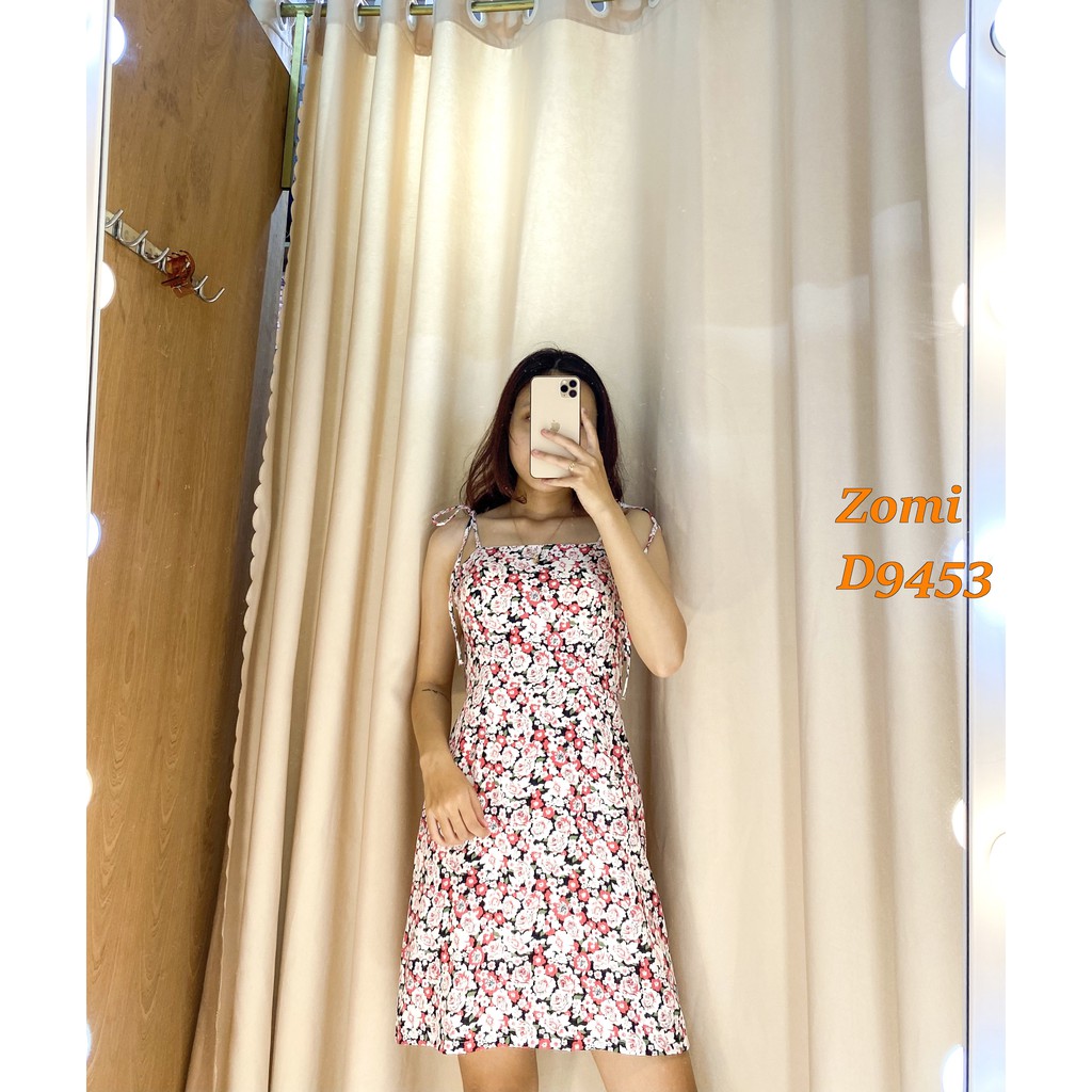 Đầm hoa nhí hai dây cúp ngực cực xinh ZOMI D9453