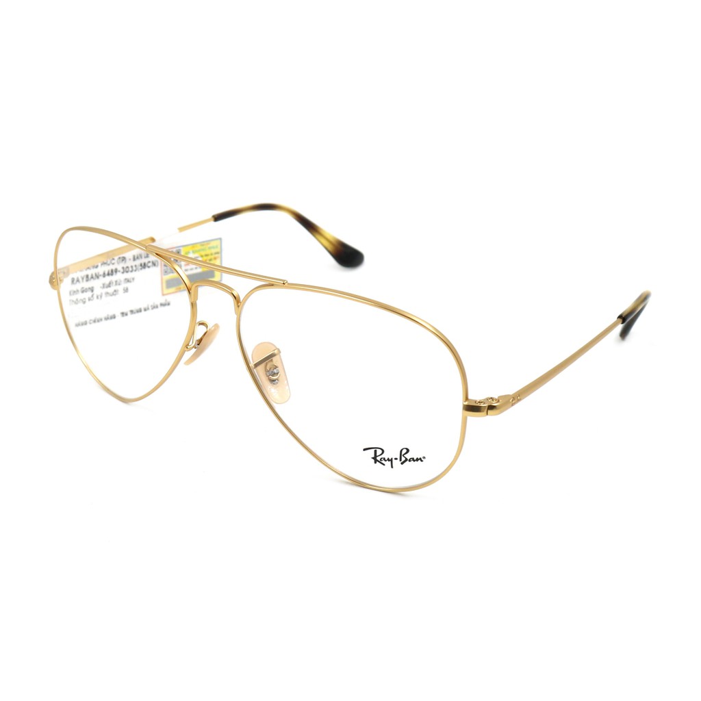 RB6489-Gọng kính nam nữ Rayban chính hãng (58-14-140), thiết kế dễ đeo bảo vệ mắt