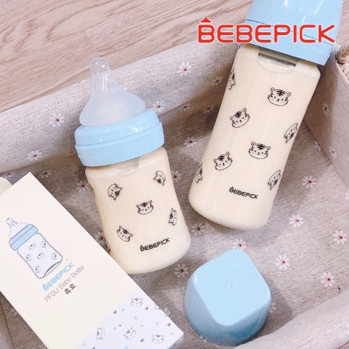 Bình sữa Bebepick HỔ XANH DƯƠNG 150ml/250ml - Blue Tiger Version