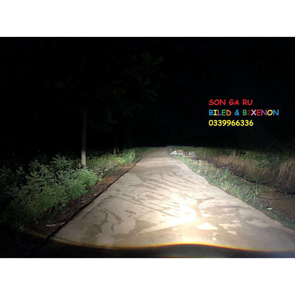 Bi led TIGER V30 plus lens Xanh Tím 3 inch  đui xoáy H4 H7 H11