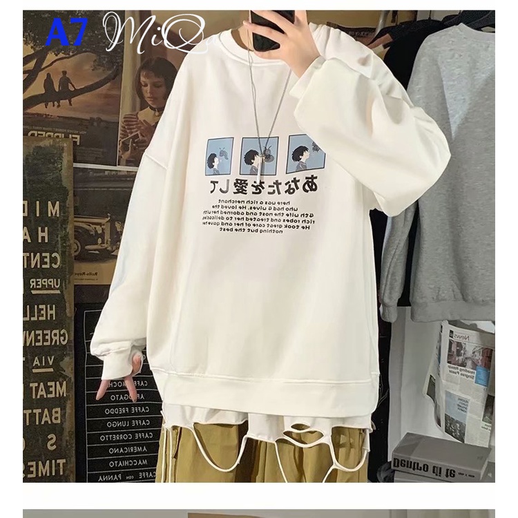 Áo Nỉ Bông Thời Trang UNISEX Hoạ Tiết Cậu Bé Nhật Bản 🙋/ HOODIE FREESIZE 💜MiQa 💜 #15 | BigBuy360 - bigbuy360.vn