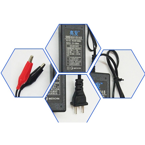 Adapter sạc bình ắc quy 12V tự ngắt khi đầy.
