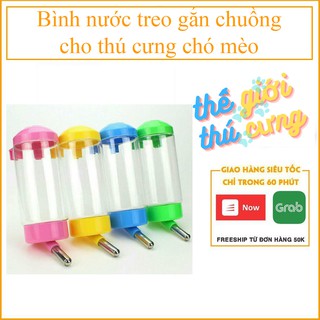 Bình nước treo gắn chuồng cho thú cưng chó mèo