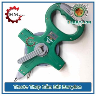 Thước thép cắm đất Berrylion - Thước đo đất, thước dây 50m, thước dây 30m