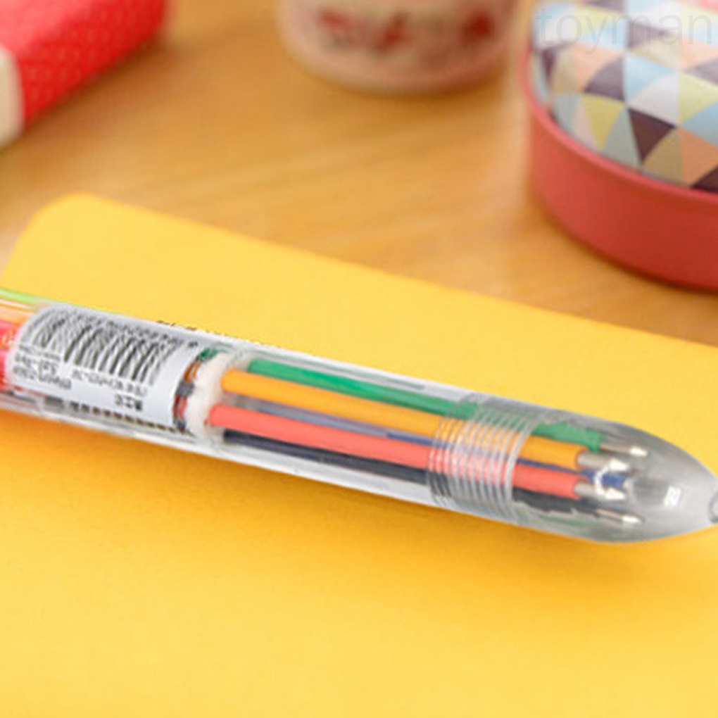 Bút bi nhiều màu 6 trong 1 màu sắc ngẫu nhiên dùng làm quà tặng cho nhân viên văn phòng/các bé học sinh
