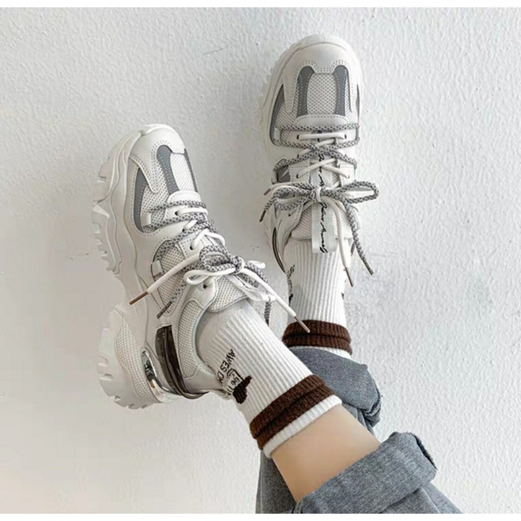 Giày thể thao sneaker phối phản quang hottrend 2020