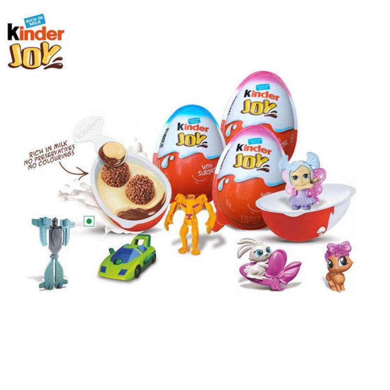 Trứng chocolate-đồ chơi Kinder Joy Ấn Độ, combo 12 quả