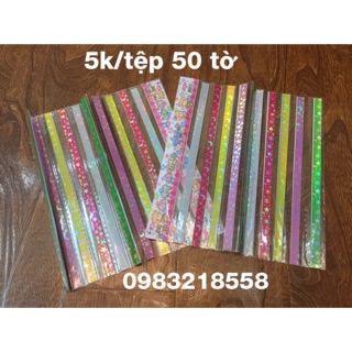 Combo 1050 giấy gấp sao đủ loại+lọ thuỷ tinh