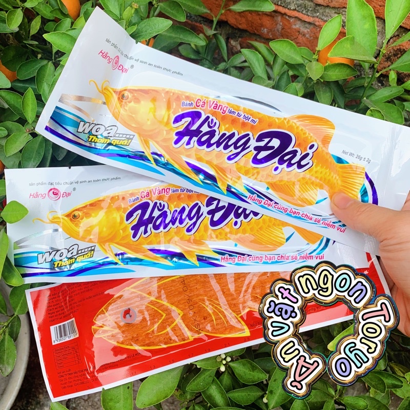 Snack bánh cá vàng Hằng Đại ăn vặt ngon (gói 26g)