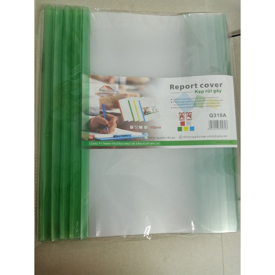 Combo 10 bìa cây rút gáy Q310 gáy lớn, trong
