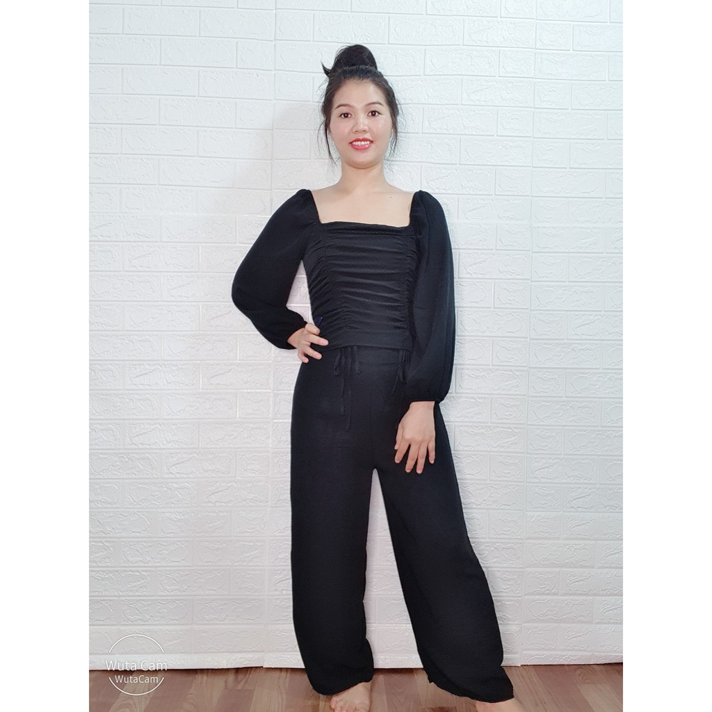 Đồ bộ đũi mềm quần dài form ống rộng FREESIZE dưới 60kg, che khuyết điểm, tôn dáng, vải thoáng mát, mềm mại - Anquachi | BigBuy360 - bigbuy360.vn