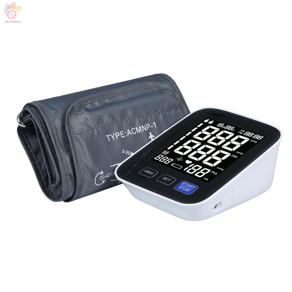 ET U80N Automatic Upper-arm Blood Pressure Monitor Digital Blood Pressure Meter with Large Cuff Fits 8.7-inch to 16.5-inch Upper-arm Support 2×90 Sets of Data Record Irregular Heart Beat Pulse Machine BP Meter for Medical Household Use