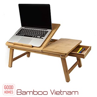 Bàn laptop gấp gọn gỗ tre