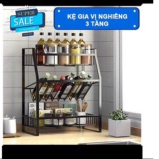 Kệ gia vị nghiêng 3 tầng
