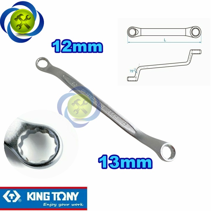 Cờ lê hai đầu tròng 12mm và 13mm Kingtony 19601213
