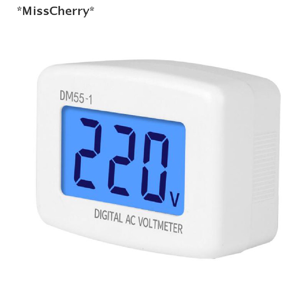 Đồng hồ đo điện áp kỹ thuật số AC 80-300V phích cắm EU US DM55-1 màn hình LCD