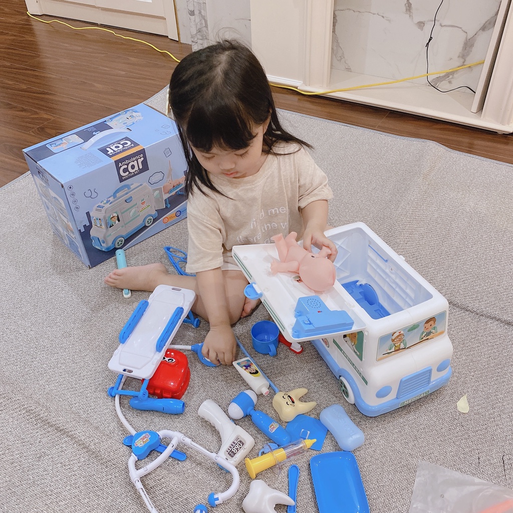 Bộ Đồ Chơi Bác Sĩ Y Tá Dụng Cụ Y Khoa Nha Khoa Giúp Bé Nhập Vai Trải Nghiệm