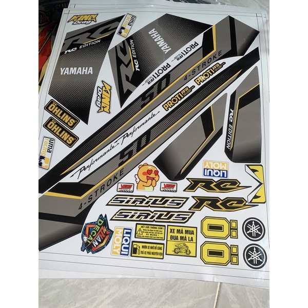 Tem sirius 50 rc xám vàng