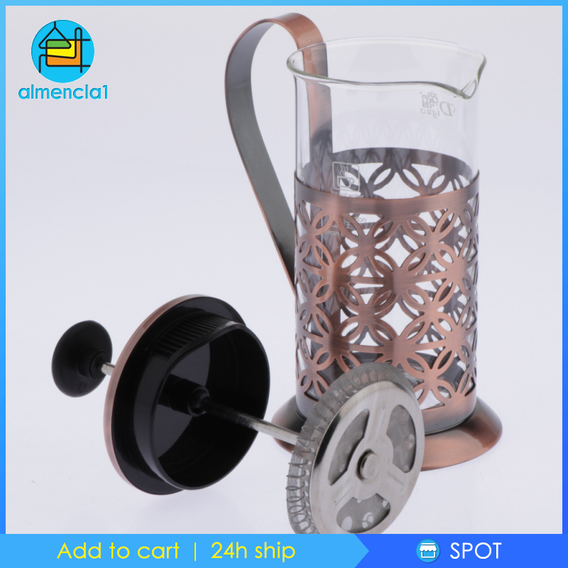 [ALMENCLA1]Stainless Steel Coffee/Tea French Press Coffee Press Plunger Cafetiere 350ML