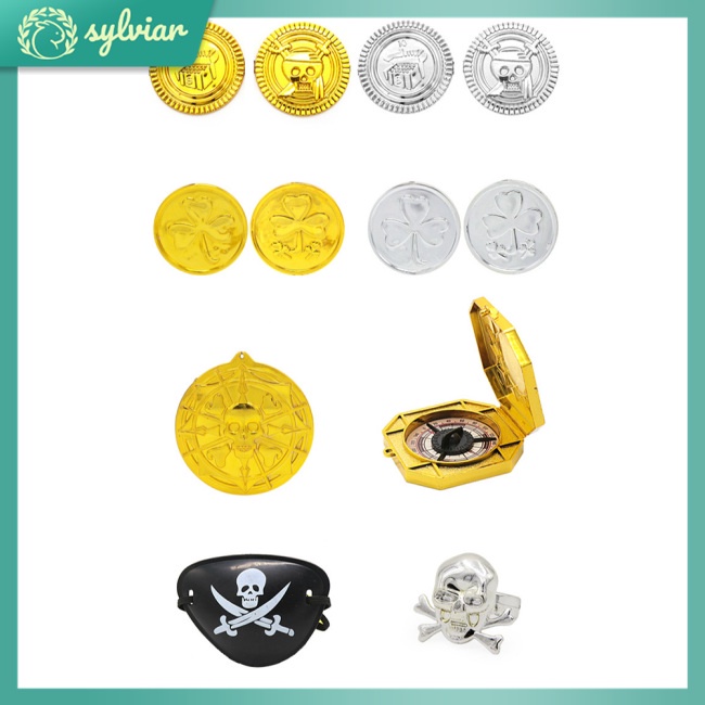 [sylviar] Đồ Chơi Rương Kho Báu Hải Tặc Bằng Nhựa Cổ Điển Cỡ Lớn Dành Cho Trẻ Em Dự Tiệc